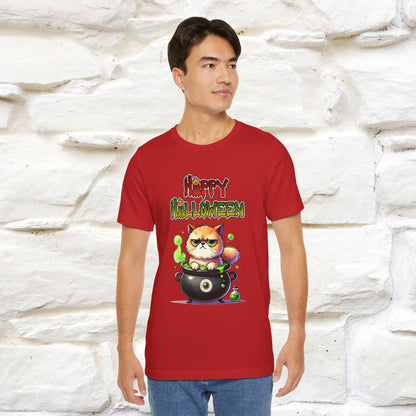 "Angry Cat Happy Halloween" Cat  T-shirt |Nunu&Miao Studio
