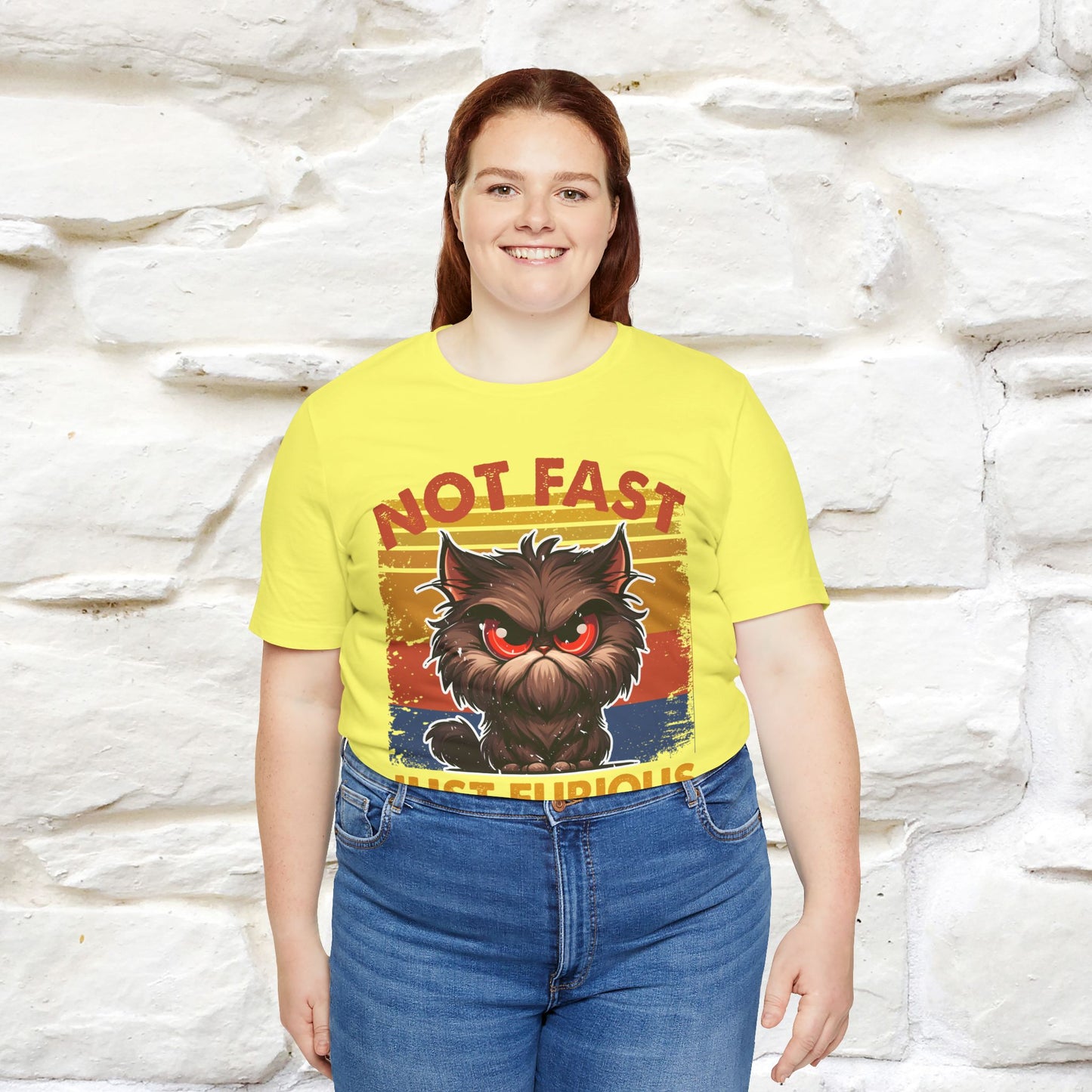 Not Fast, Just Furious |  Sarcastic Cat T-Shirt | Nunu&Miao Studio