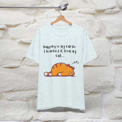 ''Napping Is My Cardio, I Learned From  my Cat'' T-shirt for Man 100% Cotton* - Nunu&Miao Studio