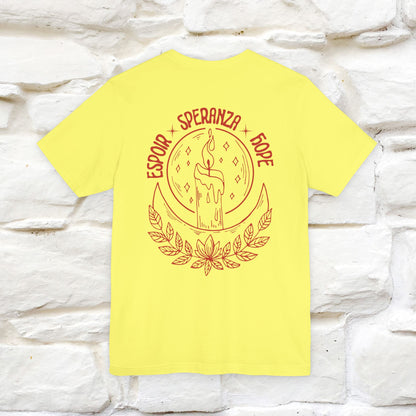 "Espoir Speranza Hope'' Cat T-Shirt Front and Back Design | Nunu&Miao Studio