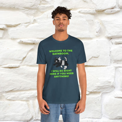 "Welcome To The Bathroom..."Funny  Cat T-shirt |Nunu&Miao Studio