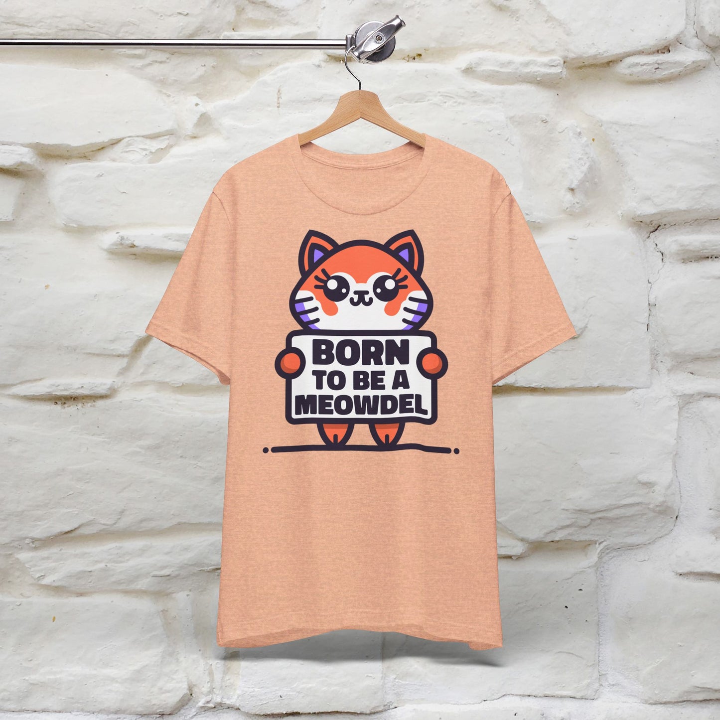 ''Born To Be A Meowdel''  Cat T-shirt for Women 100% Cotton* - Nunu&Miao Studio