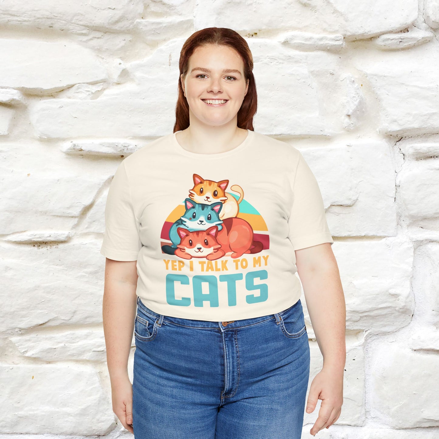 ''Yep, I Talk To My Cats'' Cute Cat T-Shirt for Men & Women | 100% Cotton* 🐾