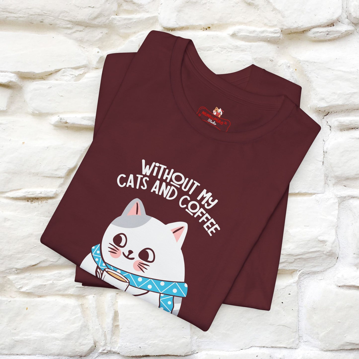 "Without My Cats and Coffee, My Heart Would Be Empty" Cat T-shirt for Men & Women | 100% Cotton* 🐾 | Cozy Cat Lover Tee