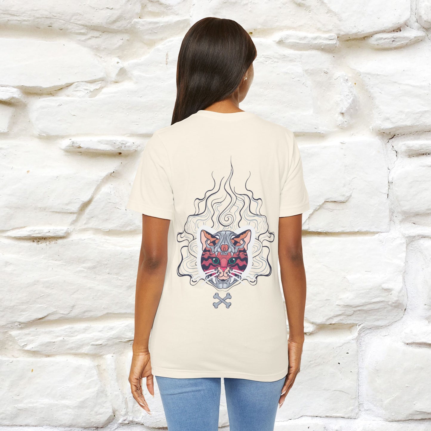 ''Air Fire Cat'' | Cat T-Shirt Front and Back Design | Nunu&Miao Studio