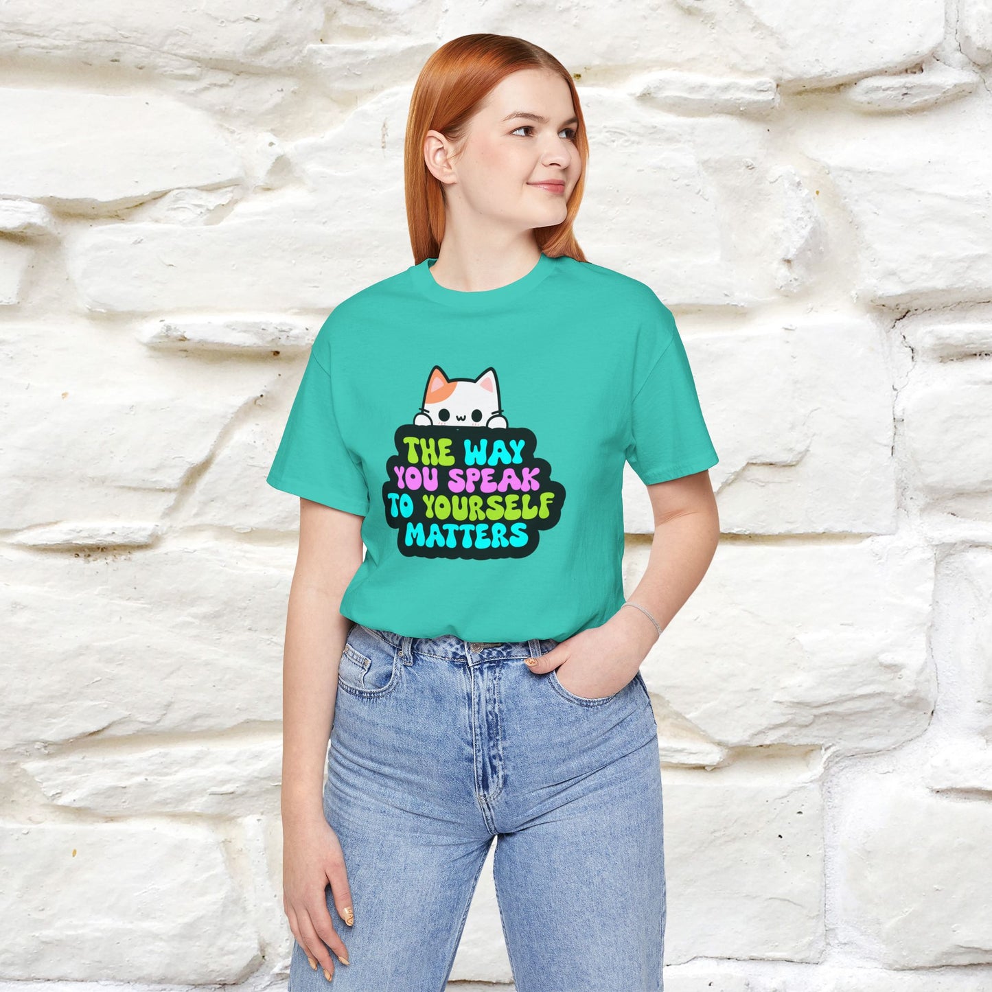 "Il modo in cui parli con te stesso è importante" T-shirt per uomo e donna | 100% cotone*
