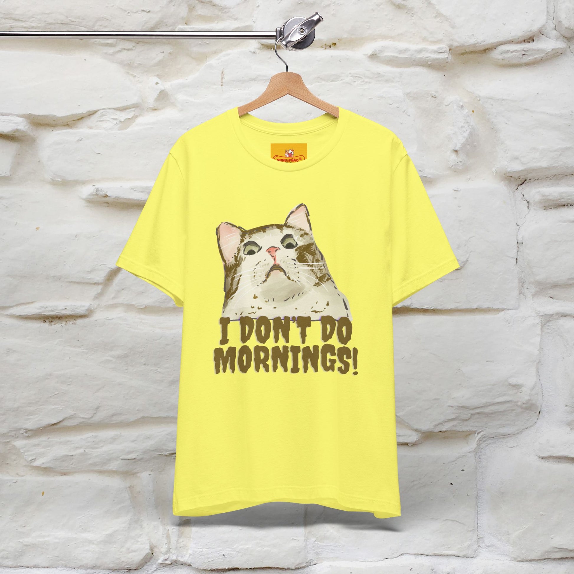 ''I Don't Do Mornings''  Cat T-shirt | Cat T-Shirt | Nunu&Miao Studio - Nunu&Miao Studio