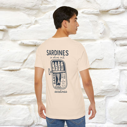 "Sardines In Olive Oil" Cute T-shirt | Front & Back Design|Nunu&Miao Studio - Nunu&Miao Studio
