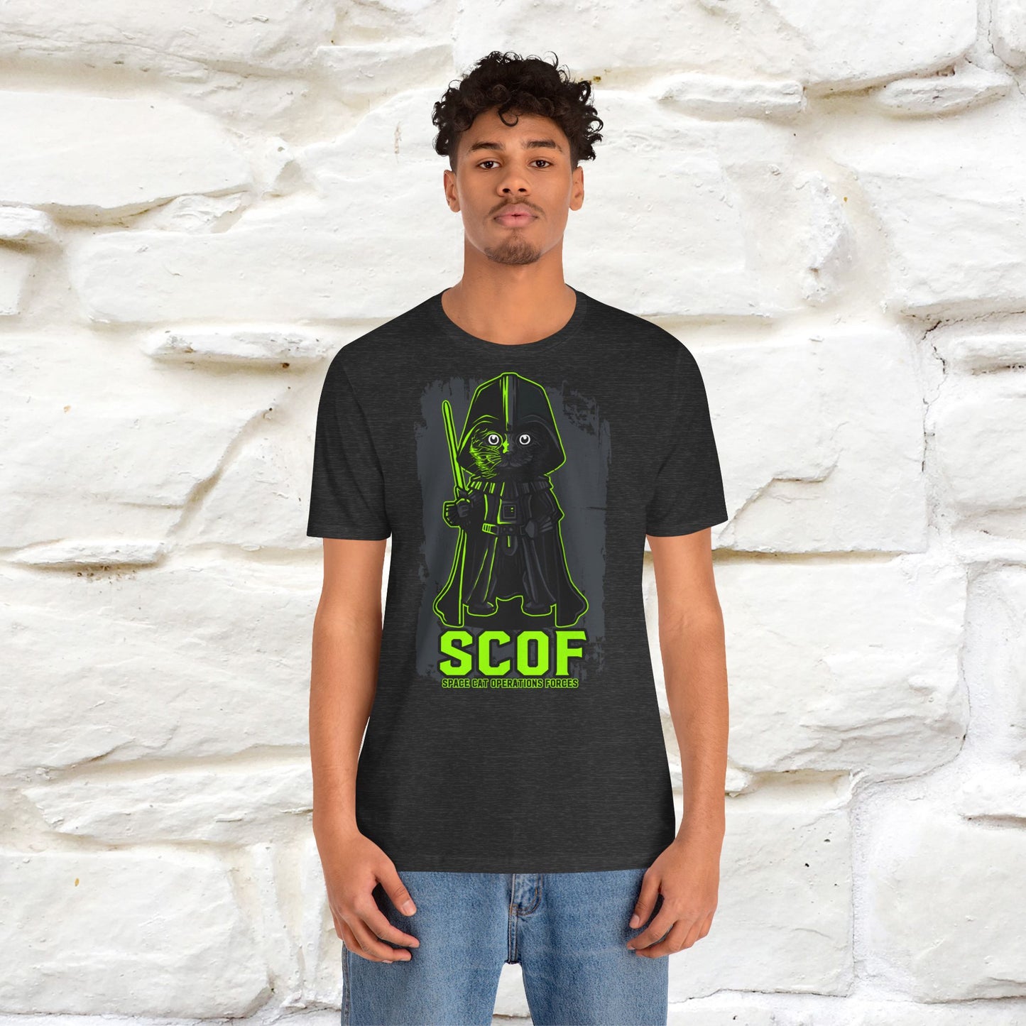 SCOF Space Cat Operation Forces T-Shirt | Galactic Cat Tee for Men & Women | 100% Cotton*