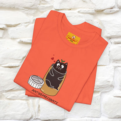 "Antidepressants" Cat T-Shirt | Front & Back Design | Nunu&Miao Studio