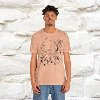 "Cat Flower !" Cat T-Shirt for Men & Women | 100% Cotton*