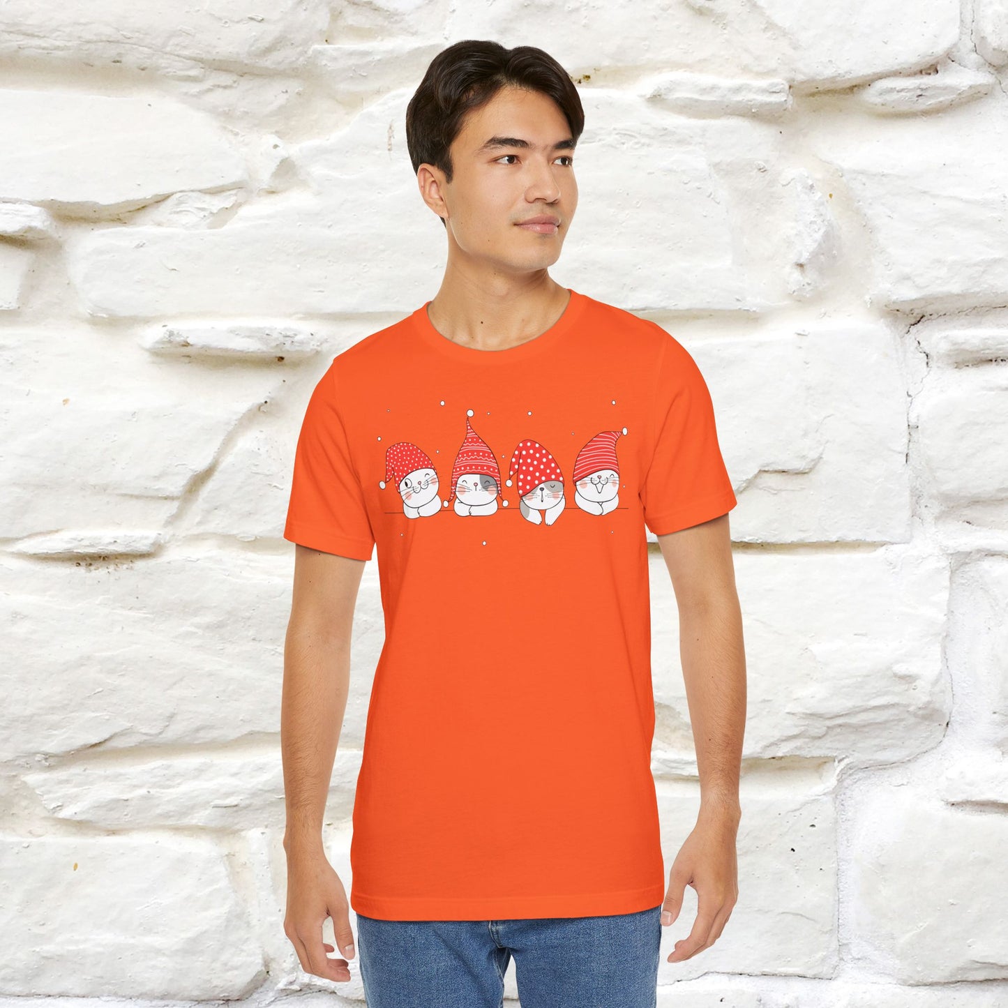 Christmas Cute Cats T-shirt for Men & Women | 100% Cotton* 🐾