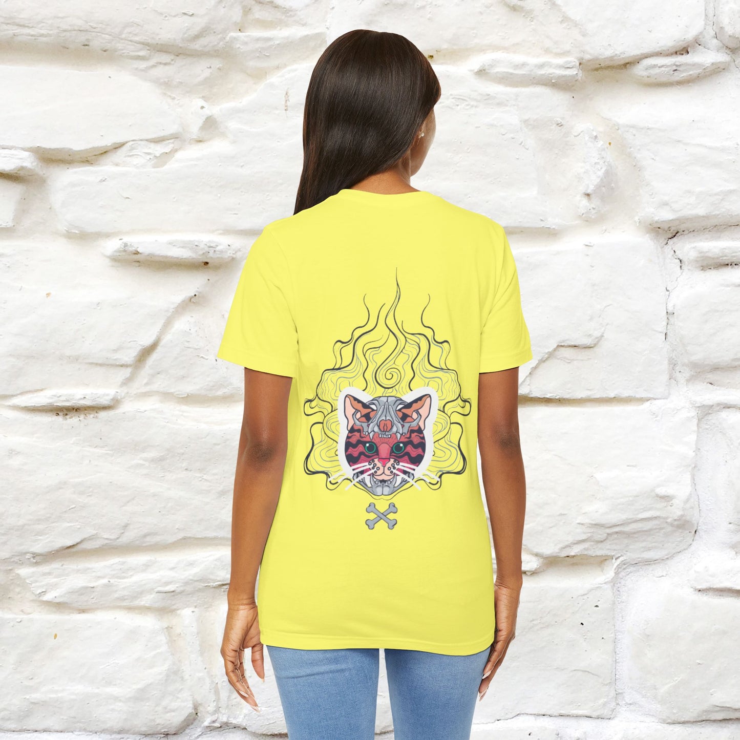 ''Air Fire Cat'' | Cat T-Shirt Front and Back Design | Nunu&Miao Studio