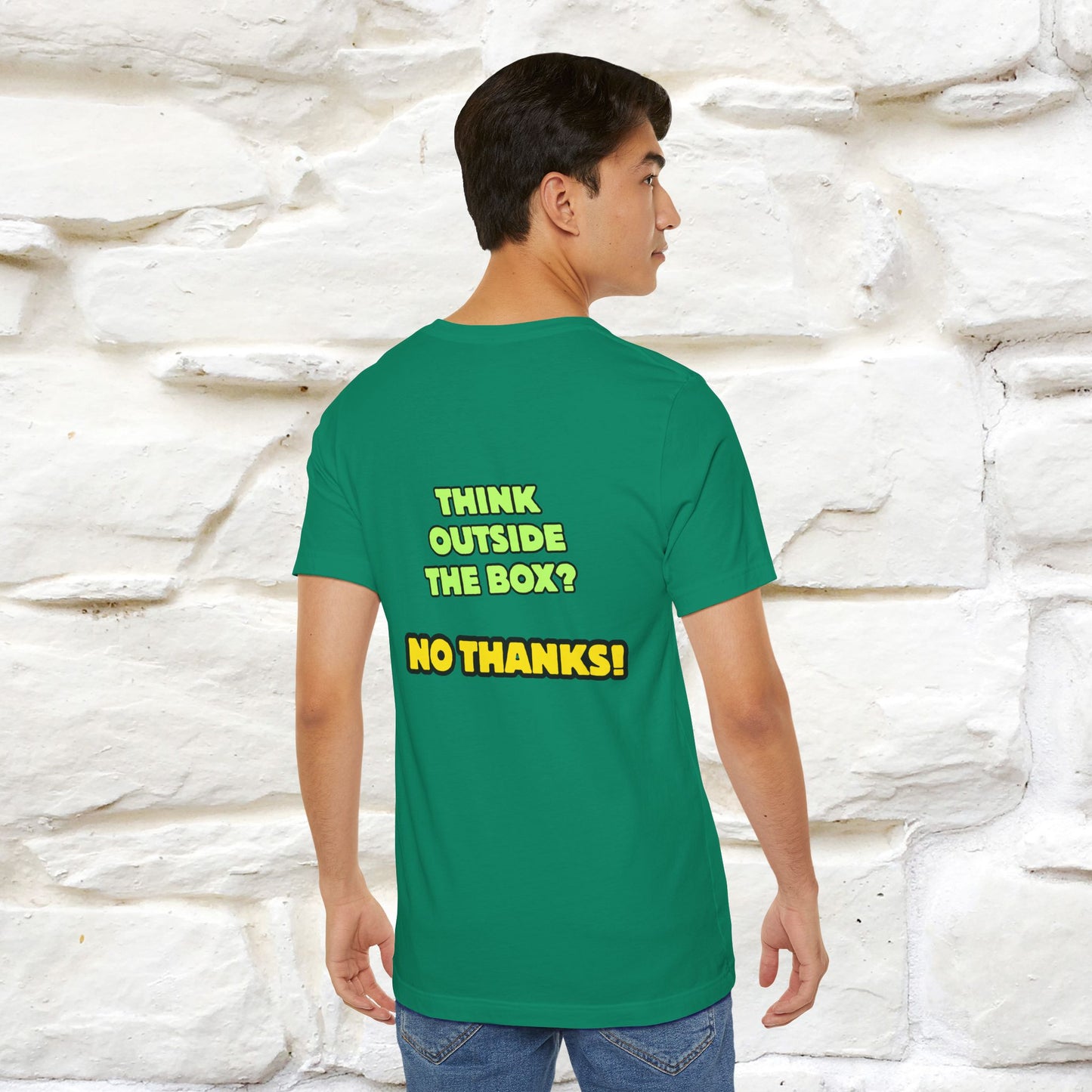 "Think outside the box? No thanks." Cat T-Shirt | Nunu&Miao Studio