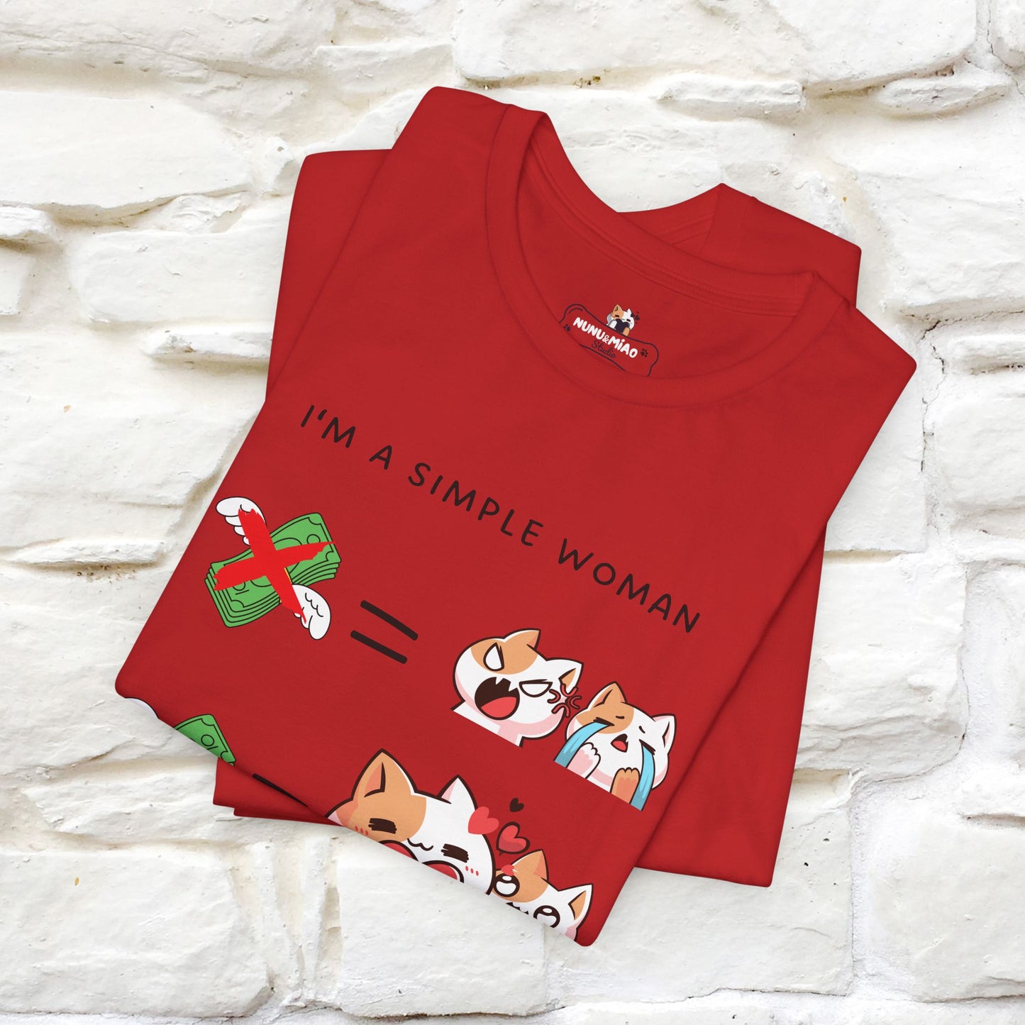 "I'm A Simple Woman" Funny Cat T-shirt for Women | 100% Cotton* 🐾