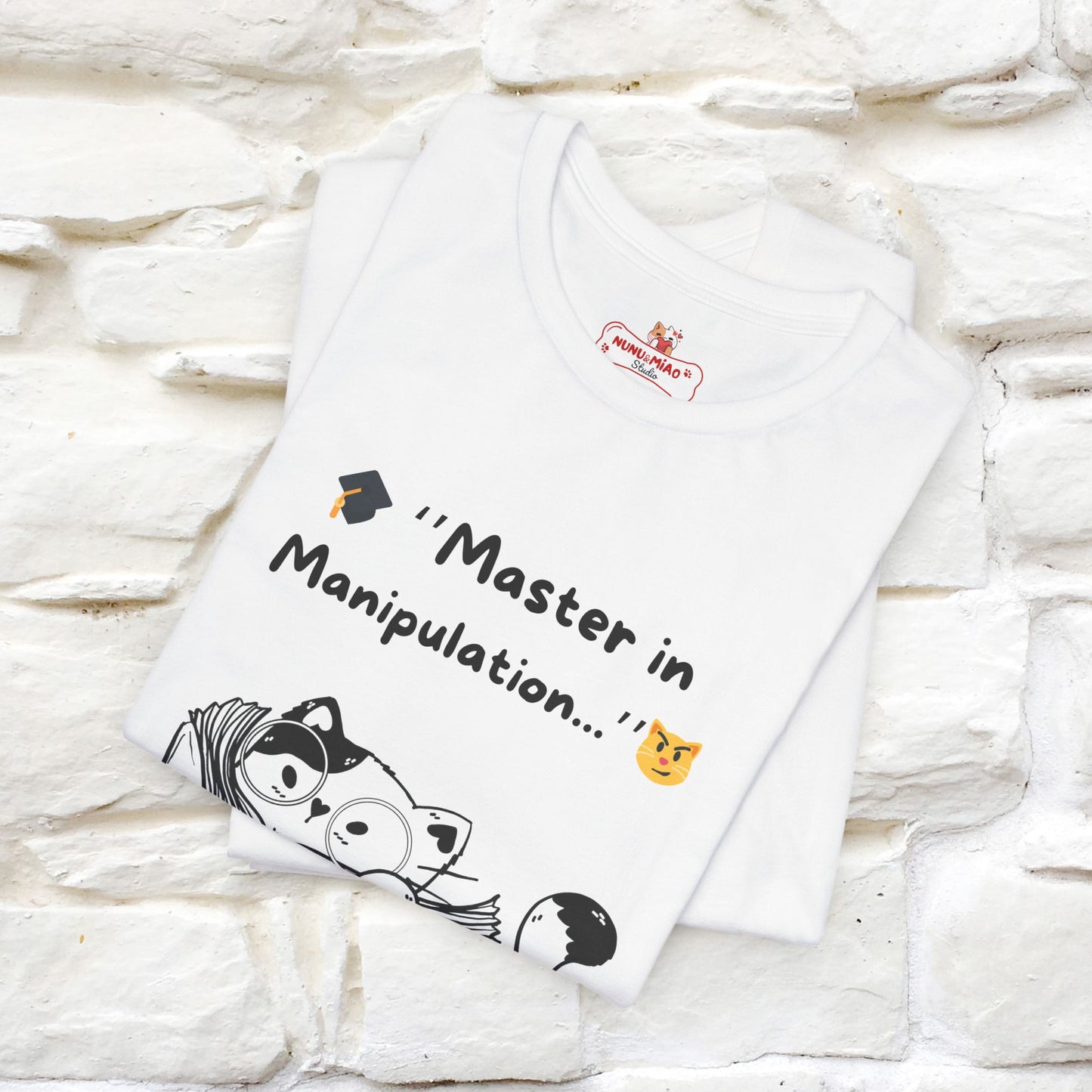 ''Master In Manipulation. How To Train Your Human ''  Cat T-shirt for Men and Women  100% Cotton*