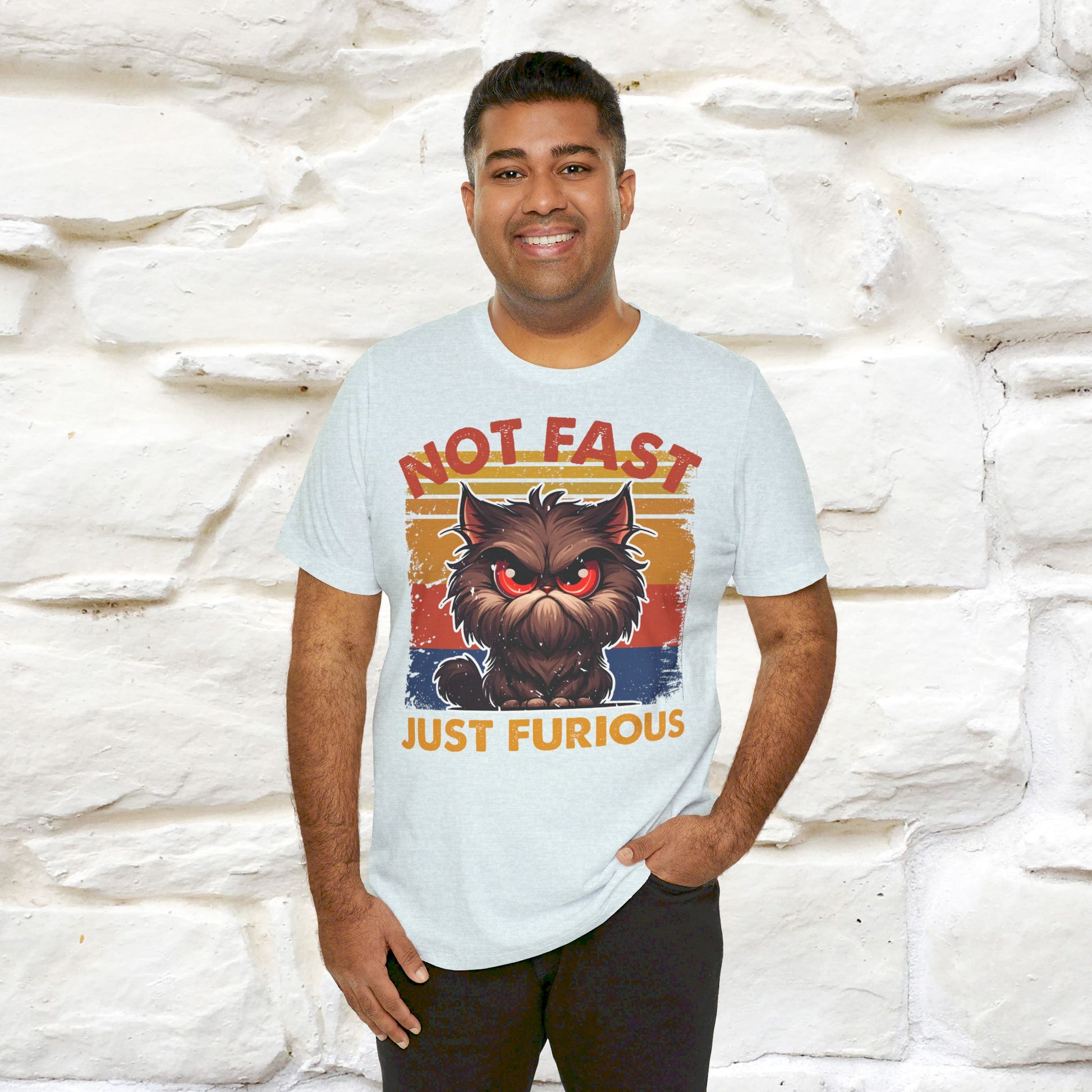 ''Not Fast Just Furious'' T-shirt for Man 100% Cotton* - Nunu&Miao Studio