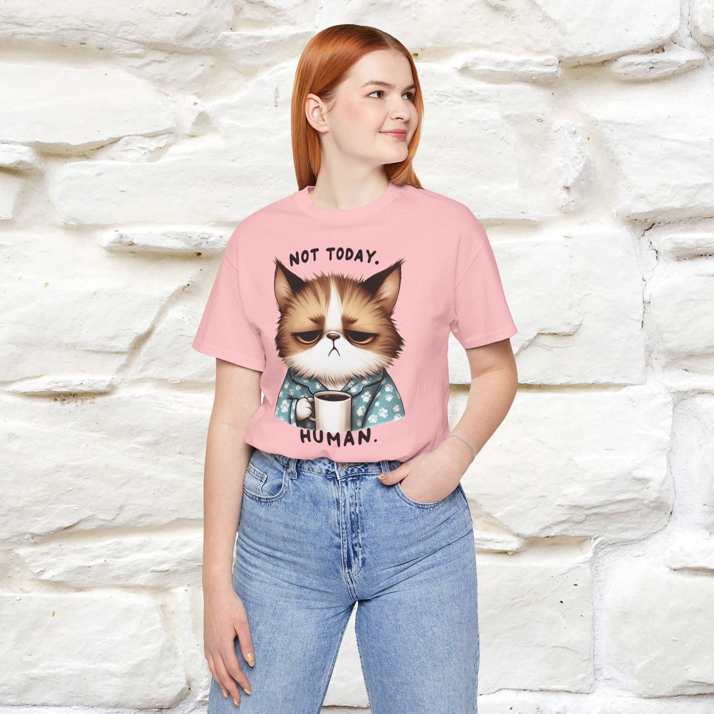 ''Not Today Human'' Cat  T-shirt for Women 100% Cotton* - Nunu&Miao Studio