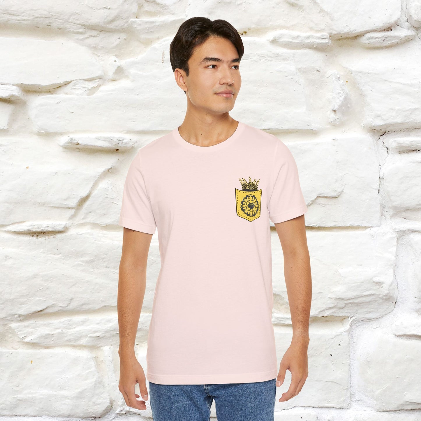 ''Black Cat Circle'' Cat T-Shirt Front and Back Design | Nunu&Miao Studio