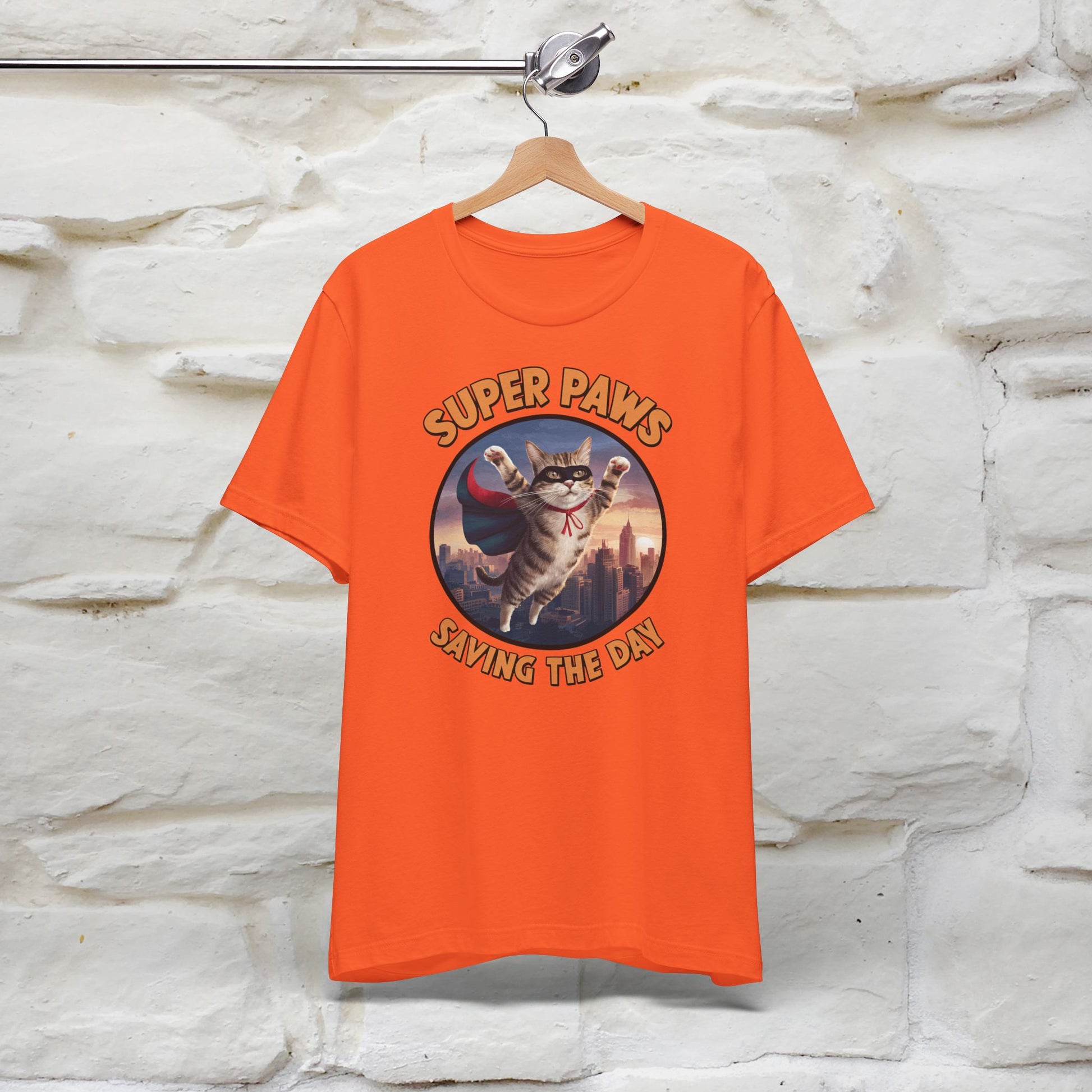 "Super Paws Saving The Day" Cat T-Shirt for Men & Women | 100% Cotton* - Nunu&Miao Studio