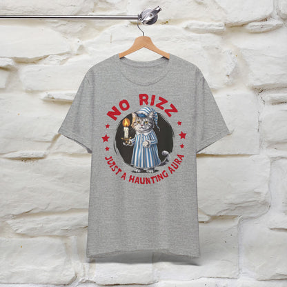 ''No Rizz - Just A Haunting Aura'' T-shirt for Man 100% Cotton. - Nunu&Miao Studio