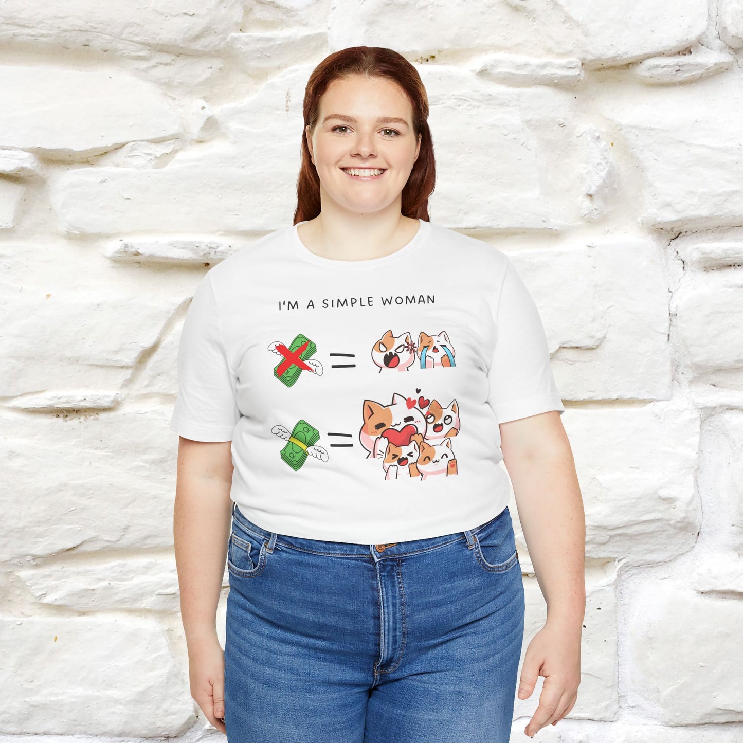 "I'm A Simple Woman" Funny Cat T-shirt for Women | 100% Cotton* 🐾