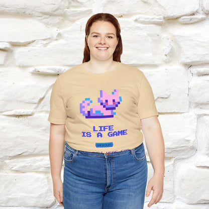 "Life Is A Game, I Am Just Here Fo The Cheat Code" Funny Cat T-Shirt for Men & Women | 100% Cotton* - Nunu&Miao Studio