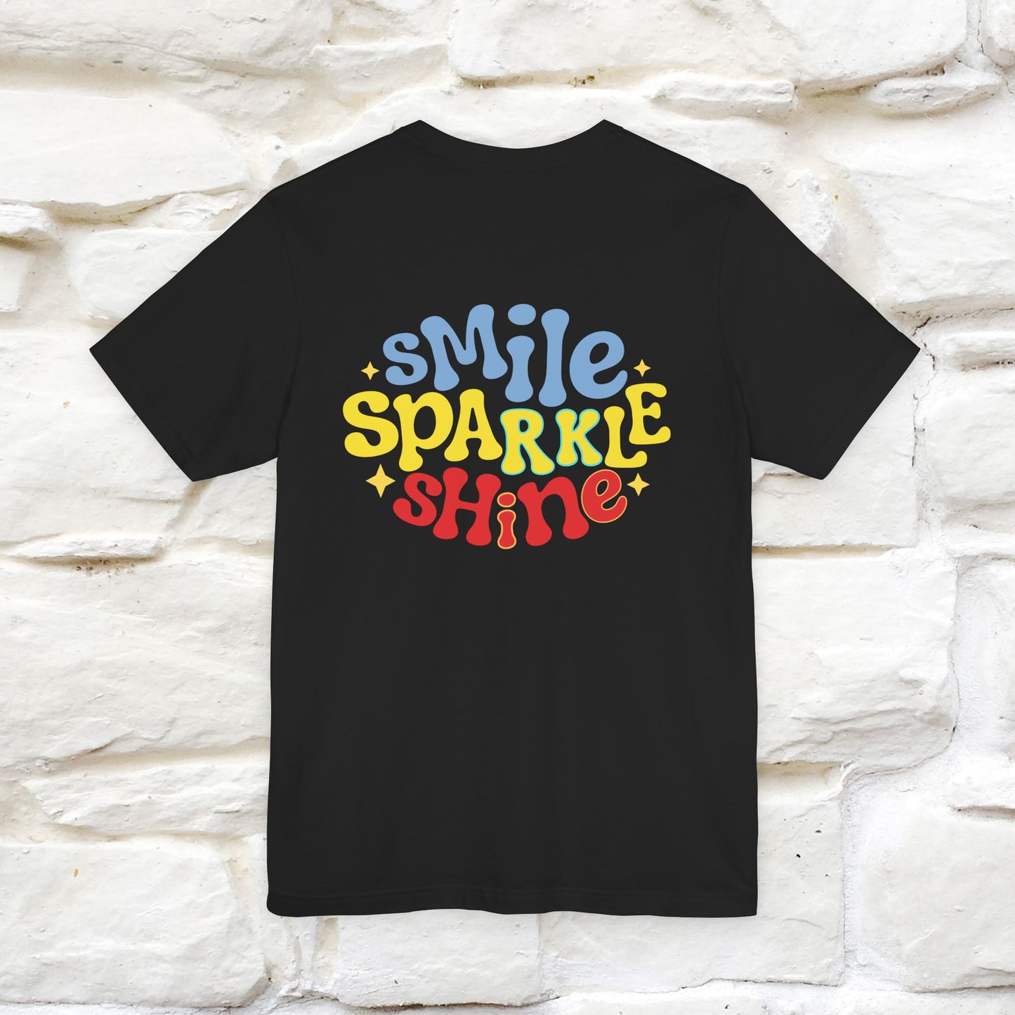 "Smile, Sparkle, Shine" Cat T-Shirt | Front & Back Design | Nunu&Miao Studio