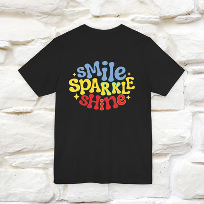 "Smile, Sparkle, Shine" Cat T-Shirt | Front & Back Design | Nunu&Miao Studio