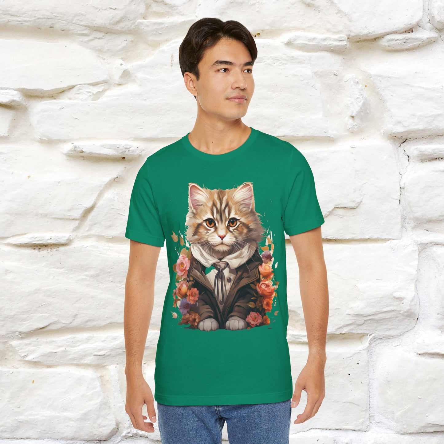 "Mr. Meow" Elegante T-shirt con gatto per uomo e donna | 100% cotone*