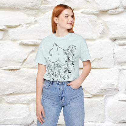 "Cat Flower !" Cat T-Shirt for Men & Women | 100% Cotton*