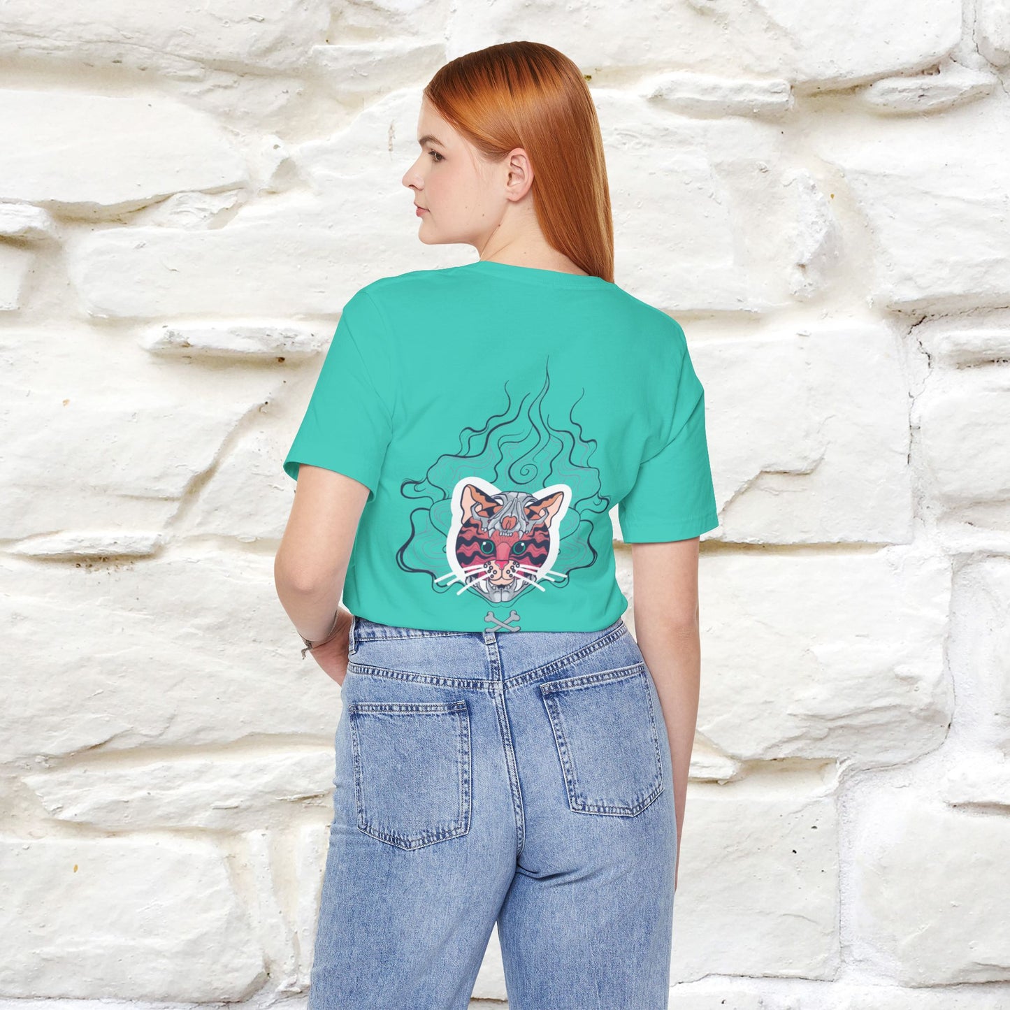''Air Fire Cat'' | Cat T-Shirt Front and Back Design | Nunu&Miao Studio