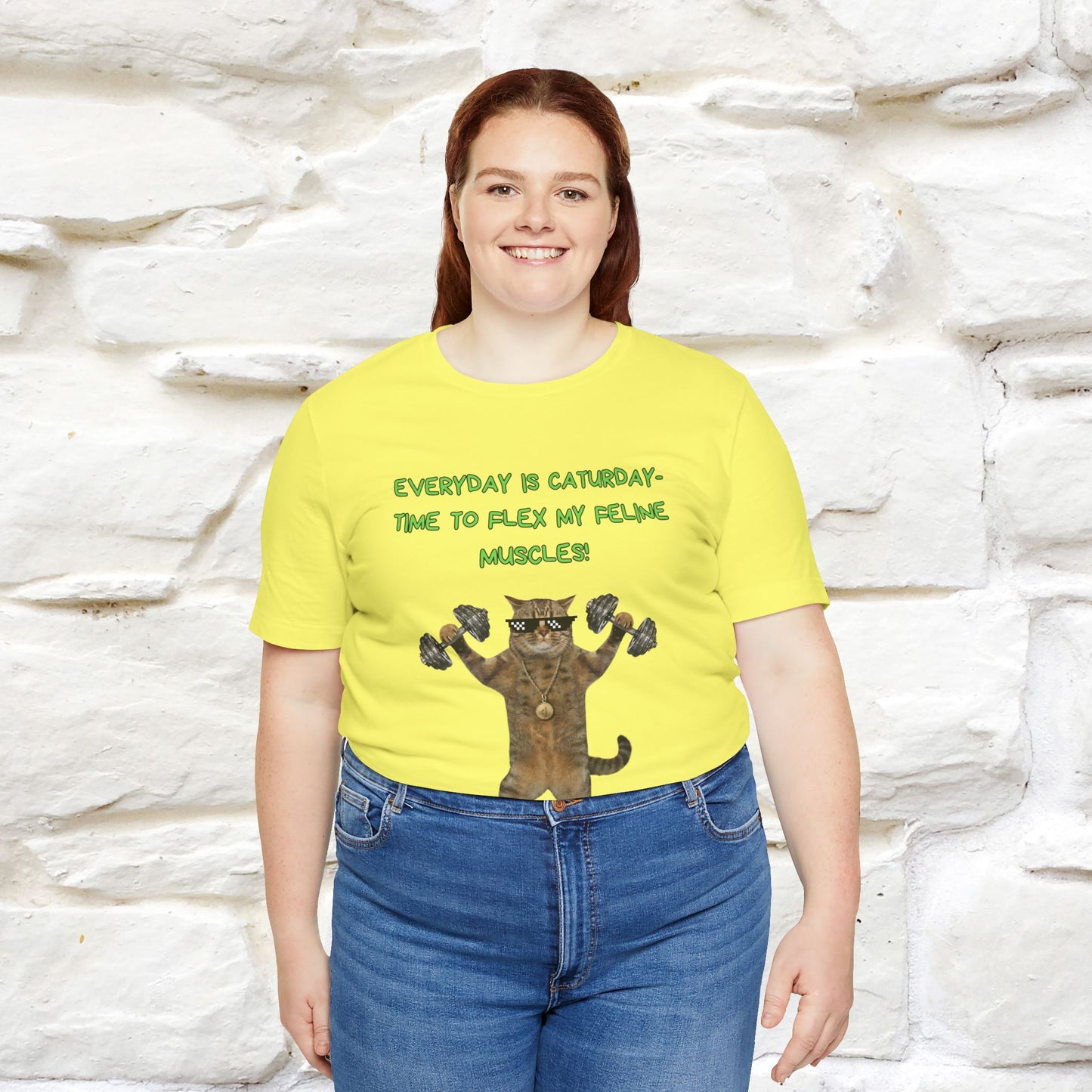 "Everyday Is Caturday – Flex My Feline Muscle"| Funny Cat T-Shirt  |Nunu&Miao Sudio - Nunu&Miao Studio