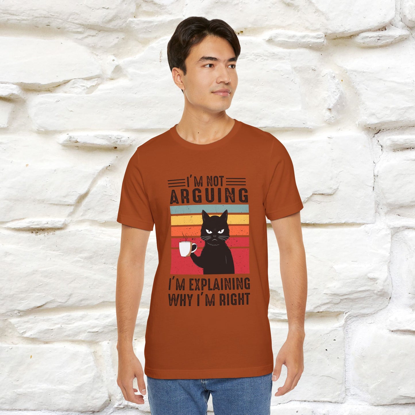 Non sto discutendo, sto spiegando perché ho ragione T-shirt con gatto per uomo e donna | 100% cotone* Maglietta divertente