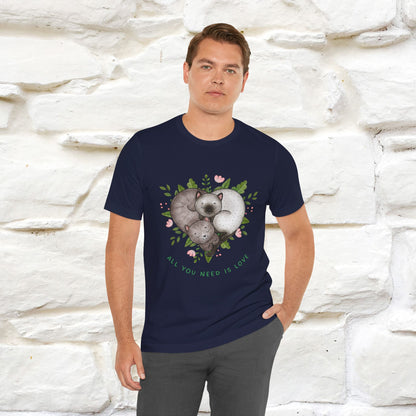 "All You Need Is Love" Cat T-Shirt | 100% Cotton* | Adorable Cat Apparel for Men & Women