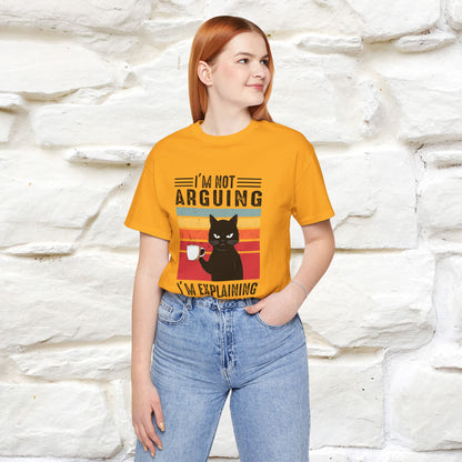 Non sto discutendo, sto spiegando perché ho ragione T-shirt con gatto per uomo e donna | 100% cotone* Maglietta divertente