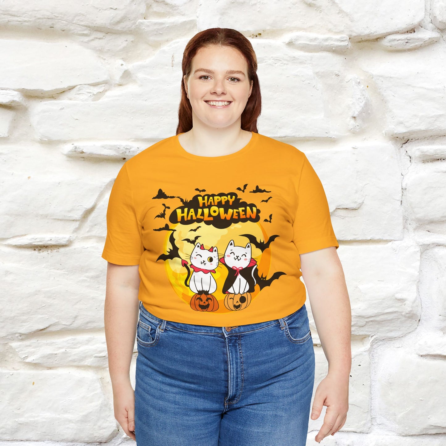 "Happy Halloween Cat Couple " Cat  T-shirt |Nunu&Miao Studio