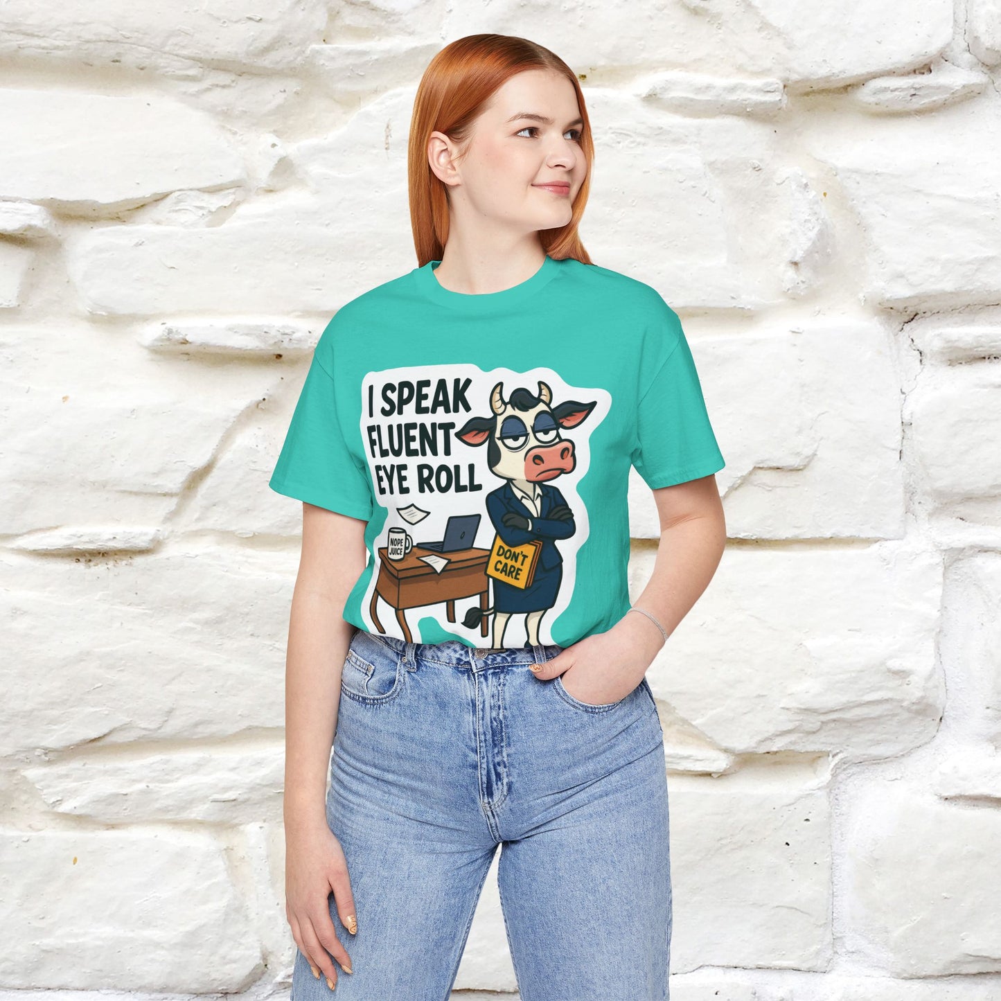 ''I Speak Fluent Eye Roll ''|  Sarcastic Cat T-Shirt | Nunu&Miao Studio