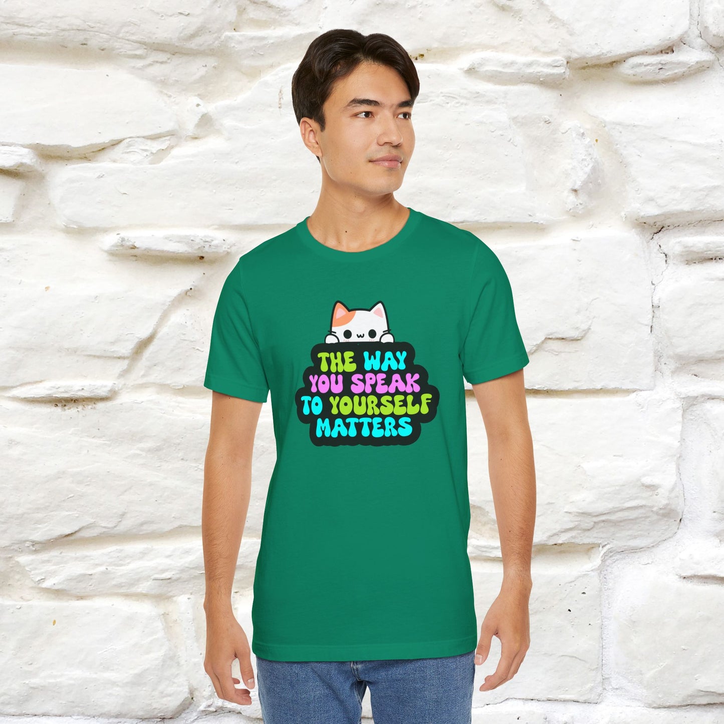 "Il modo in cui parli con te stesso è importante" T-shirt per uomo e donna | 100% cotone*