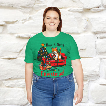 “Have A Merry Christmas! T-Shirt | Festive Cat Shirt for Men & Women | 100% Cotton”