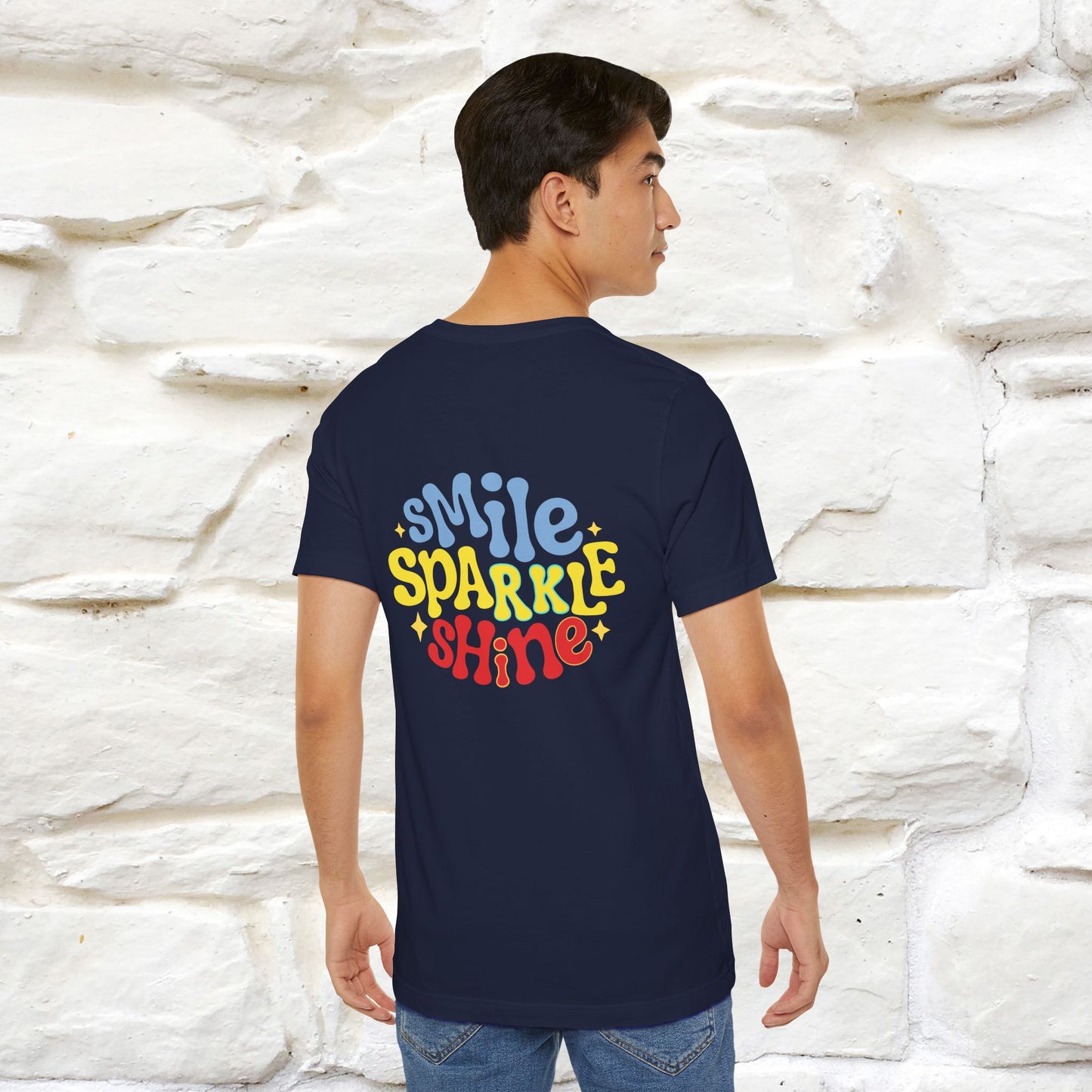 "Smile, Sparkle, Shine" Cat T-Shirt | Front & Back Design | Nunu&Miao Studio
