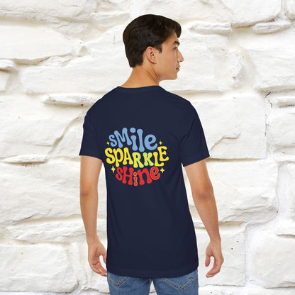 "Smile, Sparkle, Shine" Cat T-Shirt | Front & Back Design | Nunu&Miao Studio