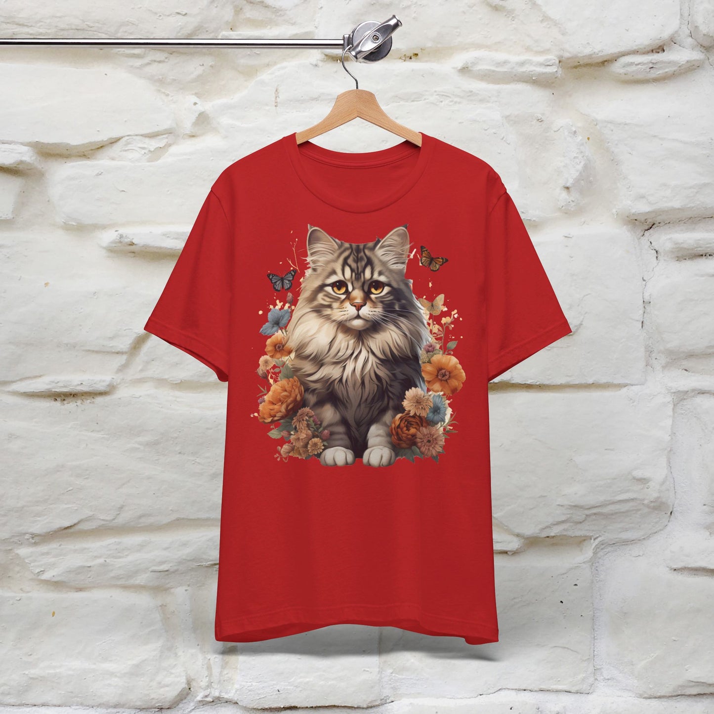 ''Floral Feline Fantasy'' Cat T-shirt for Women 100% Cotton*