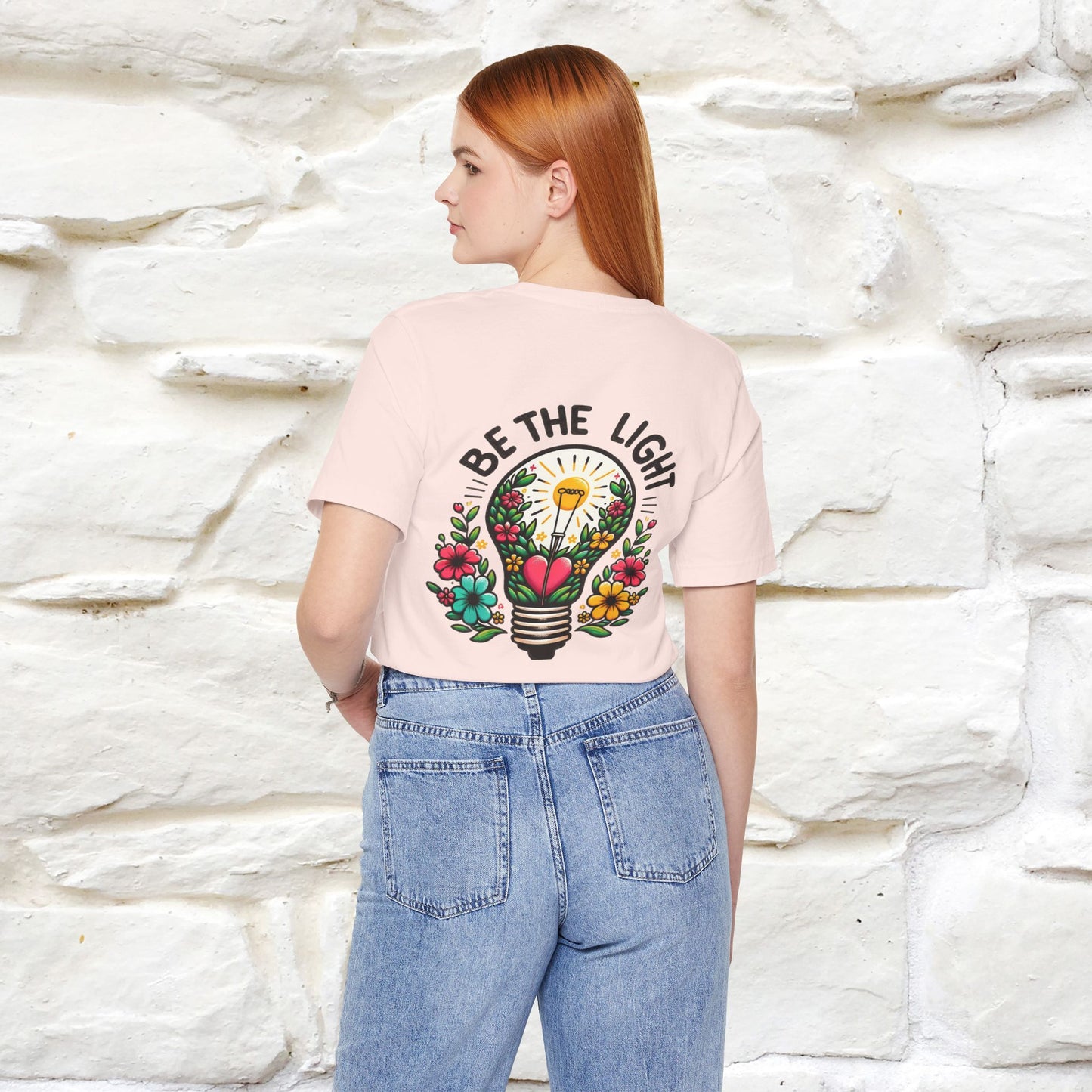 ''Be The Light" Cat T-Shirt| Front & Back Design | Nunu&Miao Studio
