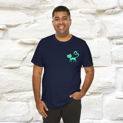 "Move Foreward Good Things Are Up Head" Cat T-Shirt| Front & Back Design | Nunu&Miao Studio