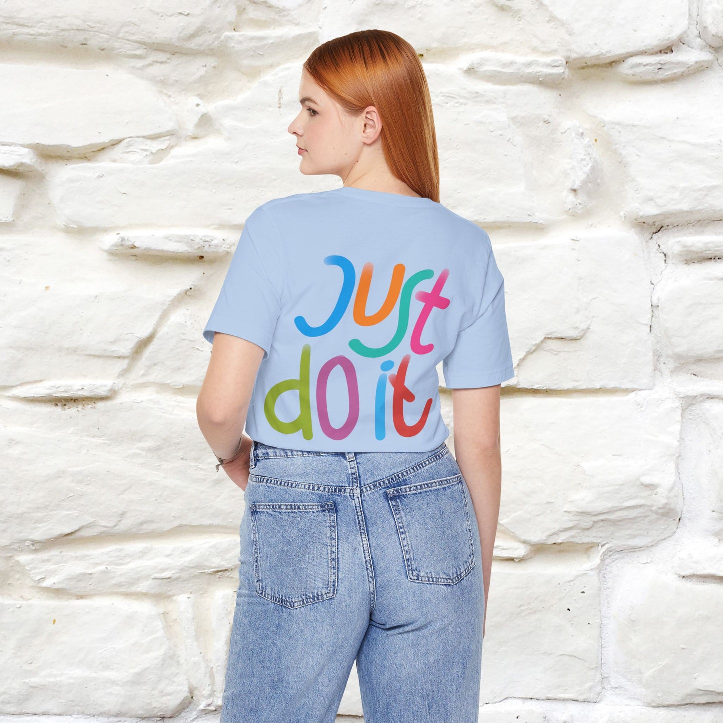 "Yes, Just Do It" Cat T-Shirt| Front & Back Design | Nunu&Miao Studio