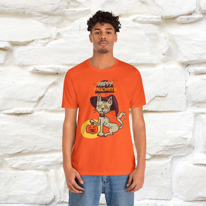 ''Happy Halloween Cat Witch '' Unisex T-shirt 100% Cotton*