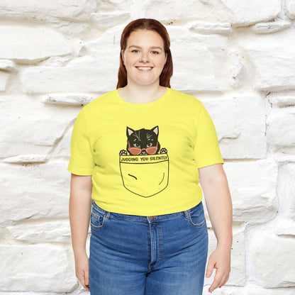 ''Judging You Silently'' | Cat T-Shirt for Men | Nunu&Miao Studio
