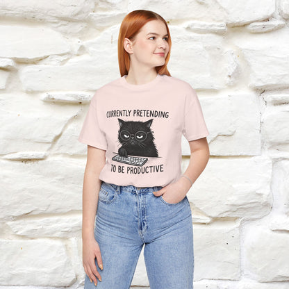 "Currently Pretending To Be Productive" |Cat T-Shirt | Nunu&Miao Studio