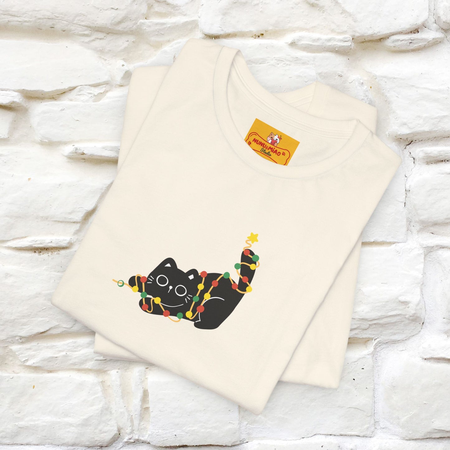 ''Be The Light" Cat T-Shirt| Front & Back Design | Nunu&Miao Studio